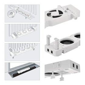 EMOS DUO fan heater, 2 units, temperature sensor, controller, charger, 36 m³/h airflow, energy-saving