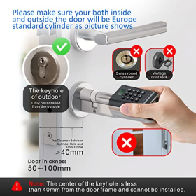 Электронный дверной замок Welock с PIN-кодом, Bluetooth, приложением, IP65, для дверей 50–100 мм