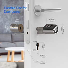 Электронный дверной замок Welock с PIN-кодом, Bluetooth, приложением, IP65, для дверей 50–100 мм