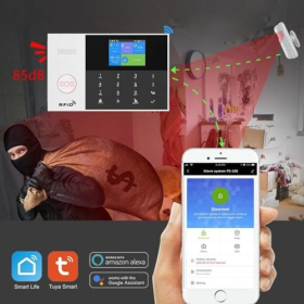 GSM Smart Home Alarm Kit - WiFi, Sirene, Sensoren & Fernbedienung (24 Teile)
