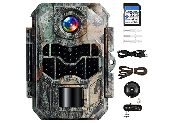 Kejector Wildlife Camera, 4K 32 MP with Night Vision Motion Sensor and 32 GB SD Card Kejector Wildlife Camera, 4K 32 MP with Night Vision Motion Sensor and 32 GB SD Card
