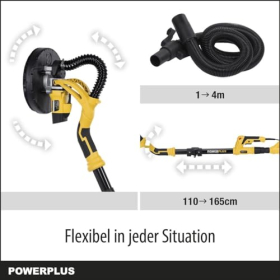 PowerPlus POWX0477 Sander for walls and ceilings, 710 W, combi