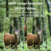 ZYJDGNNY 4K WiFi Wildkamera, 60MP, Nachtsicht, IP66