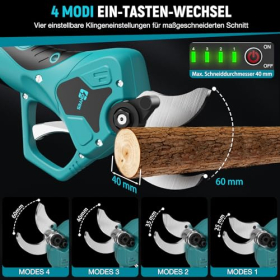Professionelle Akku-Schere OHYES mit LCD, ergonomischem Griff und doppeltem Schutz