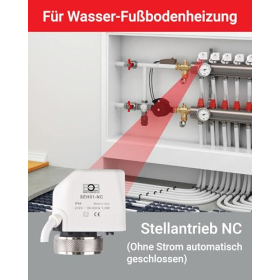 PT14-HT-SEH Raumthermostat ELEKTROBOCK mit Stellantrieb und LCD