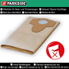 Parkside Staubsaugerbeutel Original 10er Set, passend für Nass Trockensauger PNTS Serie