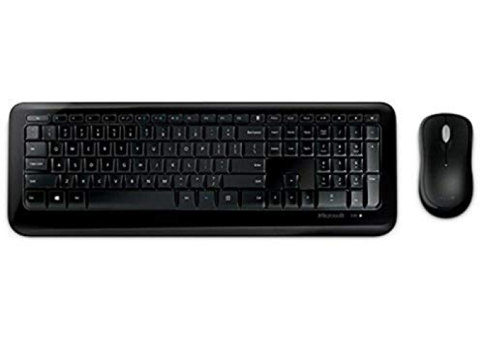 Бездротова клавіатура та миша Microsoft 850 – QWERTY, чорний колір Бездротова клавіатура та миша Microsoft 850 – QWERTY, чорний колір