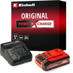Einhell Power X-Change Starter-Set, 18 V, 4,0 Ah Akku, Schnellladegerät