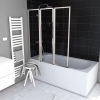 MARWELL Premium 3-panel folding door made of tempered safety glass
