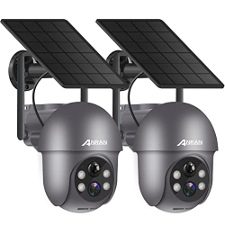 ANRAN 2K Outdoor Kamera – WLAN, 360° Schwenk, Solar, PIR, Flutlicht