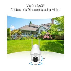 Сонячна камера ANRAN 5MP WiFi, поворот та нахил 360°, аудіо, PIR, Alexa