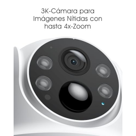 Сонячна камера ANRAN 5MP WiFi, поворот та нахил 360°, аудіо, PIR, Alexa