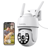 Codnida 2K WiFi outdoor surveillance camera with 360° PTZ and color night vision