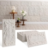 3D wall panels, stone look, 45x25 cm, 2 cm thick - White, interior/exterior cladding