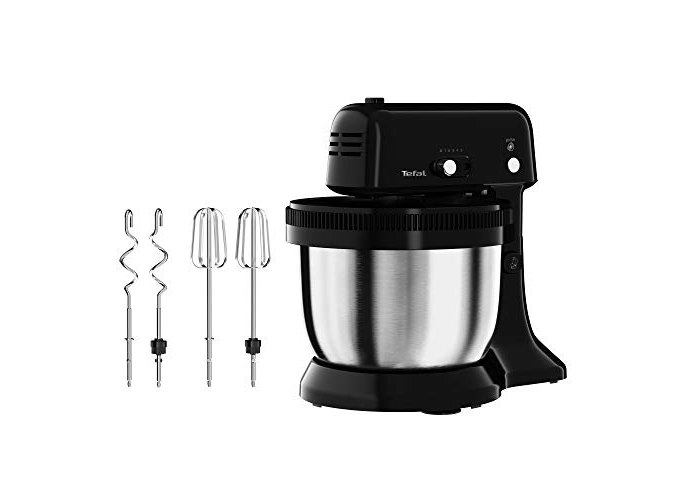 Tefal QB1108 Oh My Cake Küchenmaschine, 300 W, Satellitenmixer, 4-l-Edelstahlschüssel, kompakte Größe, 5 Geschwindigkeiten, inklusive 2 Schneebesen und 2 Knethaken, Schwarz Tefal QB1108 Oh My Cake Küchenmaschine, 300 W, Satellitenmixer, 4-l-Edelstahlschüssel, kompakte Größe, 5 Geschwindigkeiten, inklusive 2 Schneebesen und 2 Knethaken, Schwarz