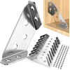 12 stainless steel triangular angle brackets for furniture, sturdy corner mounts with screws