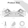 12 stainless steel triangular angle brackets for furniture, sturdy corner mounts with screws