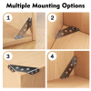 12 stainless steel triangular angle brackets for furniture, sturdy corner mounts with screws
