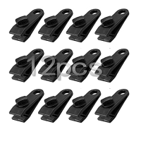 Juego de clips QH para lonas y cubiertas, color negro.