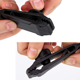 QH Planenclips Set zur Befestigung von Planen und Abdeckungen, Schwarz