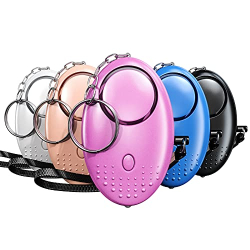 Qoosea Personal Emergency Alarm 5-Pack, 140 dB with LED Flashlight