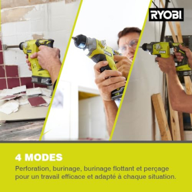RYOBI ONE+ R18SDS-0 Cordless SDS+ Rotary Hammer 18V with 4 Functions