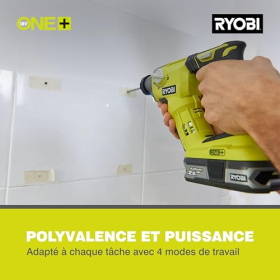 Martillo perforador inalámbrico RYOBI ONE+ SDS+ R18SDS-125S de 18 V con batería de 2,5 Ah y cargador.