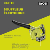 RYOBI 18V One+ Cordless Jobsite Blower R18TB-0, 3 Speeds
