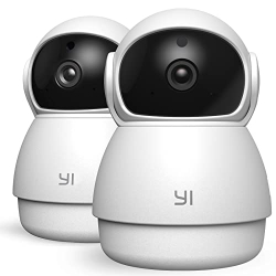 YI Dome Guard 2K Indoor Camera Set WiFi/LAN with PTZ, Motion Detection & Night Vision