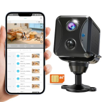 Камера видеонаблюдения PEGATISAN 4G LTE с SIM-картой, HD-видео 1080P, ИК-датчиком и ночным видением