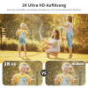 SEHMUA 2-Piece 2K Outdoor Security Camera Kit - 360° Wireless Outdoor Camera with Solar Power, PIR Sensor, Color Night Vision and IP66 Waterproof