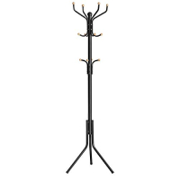 Perchero metálico independiente SONGMICS con 12 ganchos, 182 cm, negro