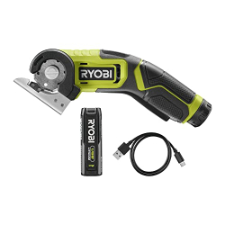 Compact RYOBI RCT4-120G cutting tool, 4V USB lithium, Ø38 mm, 200 rpm, for plastic, felt, cardboard
