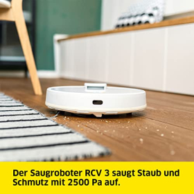 Робот-пылесос Kärcher RCV 3 с функцией влажной уборки и лазерной навигацией, 2500 Па