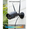 Reolink 2K+ Outdoor-Überwachungskamera, WLAN 2,4/5 GHz, Nachtsicht 5 MP, IP67, Bewegungserkennung, SD-Kartensteckplatz, wetterfest, Alarm, Zeitlupe, schwarzes Gehäuse
