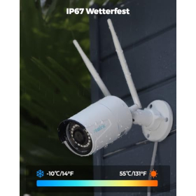 Зовнішня камера Reolink 5MP WiFi, виявлення AI, нічне бачення, IP67, RLC-510WA
