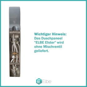 Elbe Faucet Duschpanel – 3 Funktionen, Edelstahl 304, Regen- & Handbrause, Silber