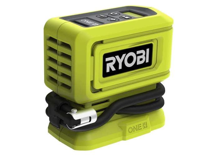 Compresor inalámbrico RYOBI ONE+ de 18 V RPI18-0 con pantalla digital. Compresor inalámbrico RYOBI ONE+ de 18 V RPI18-0 con pantalla digital.