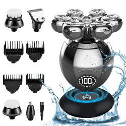 Afeitadora eléctrica para hombres, afeitadora de cabeza calva 5 en 1