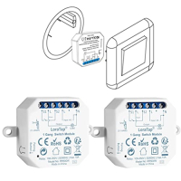 LoraTap 2-Pack WiFi Switch 2300W 10A - Smart Wireless Relay Switch Supports Alexa and Google Home