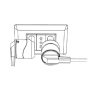 Schuko angle adapter 90° space-saving