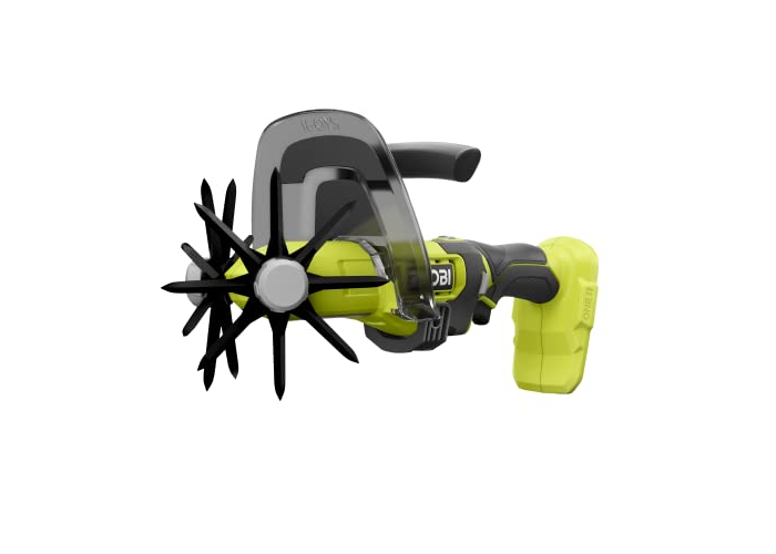 Аккумуляторный культиватор RYOBI ONE+ 18V для садовых работ Аккумуляторный культиватор RYOBI ONE+ 18V для садовых работ