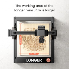 Лазерный гравер LONGER Ray5 Mini 3,5 Вт с Wi-Fi и функцией аварийной остановки