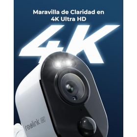 Reolink 4K 8MP - Wi-Fi вулична камера безпеки, нічне бачення, інтелектуальне виявлення, сонячна панель