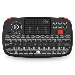 Rii Mini i4 Беспроводная+Bluetooth клавиатура с тачпадом и подсветкой, QWERTY