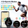 Smartwatch Men Women Fitness Watch Wristwatch: Fitness Tracker with Phone Function Call Waterproof Smart Watch with Heart Rate Sleep Monitor Pedometer Watches Sports Watch for Android iOS Black 55