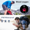 Smartwatch Men Women Fitness Watch Wristwatch: Fitness Tracker with Phone Function Call Waterproof Smart Watch with Heart Rate Sleep Monitor Pedometer Watches Sports Watch for Android iOS Black 55