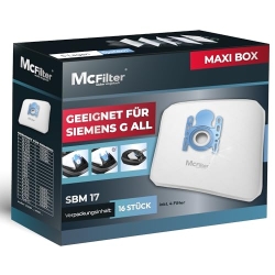 Bolsas para aspiradora McFilter I 16 compatibles con Siemens Tipo G Todas las series VZ41FGALL / VZ16GALL