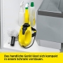 Dampfreiniger Kärcher SC 1 – Kompakte Dampfleistung, Druck 3 bar, Aufheizzeit 3 ​​Minuten, Leistung 1200 W.