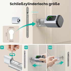 Cerradura de puerta inteligente AVATTO con huella dactilar, contraseña y control remoto